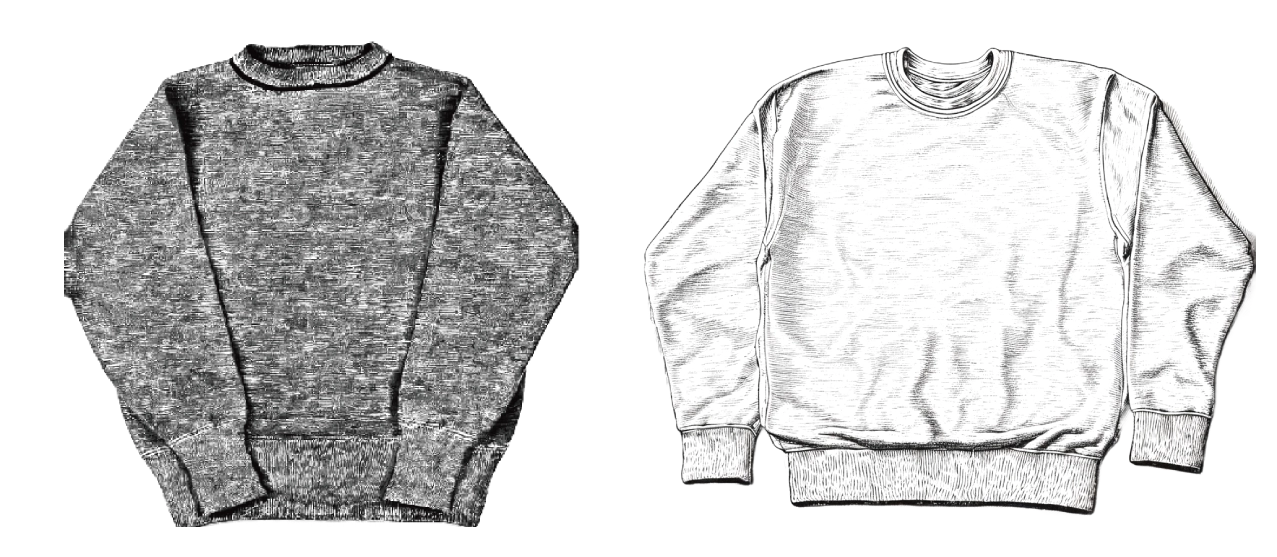 本当に良い無地スウェットのイメージ