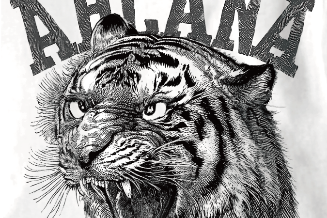 ARCANA TIGER スウェットのプリント拡大