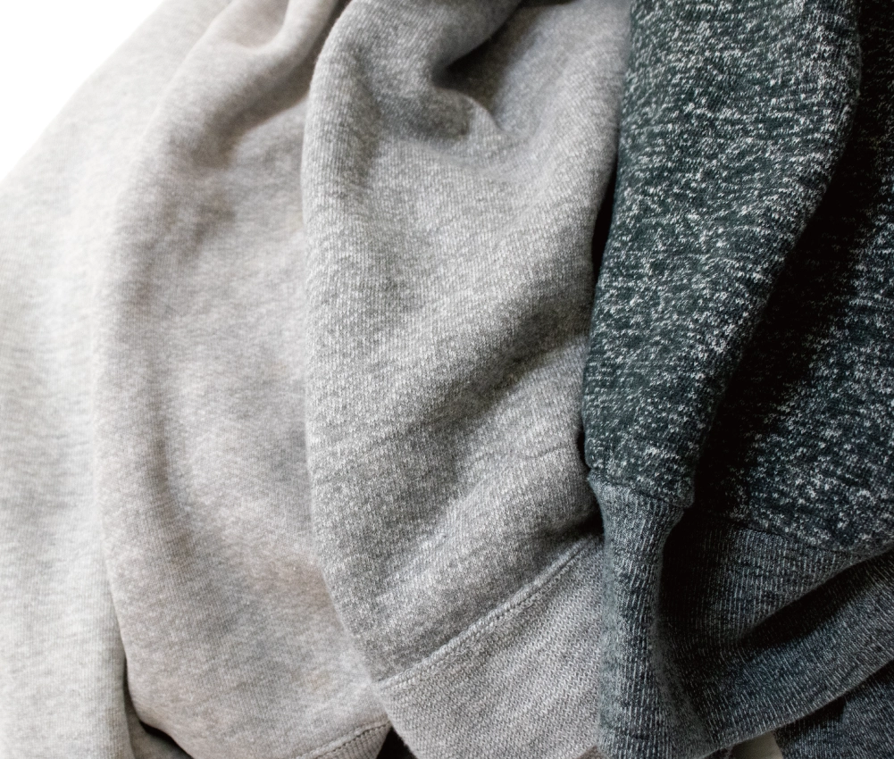 ヴィンテージスウェット生地の表側