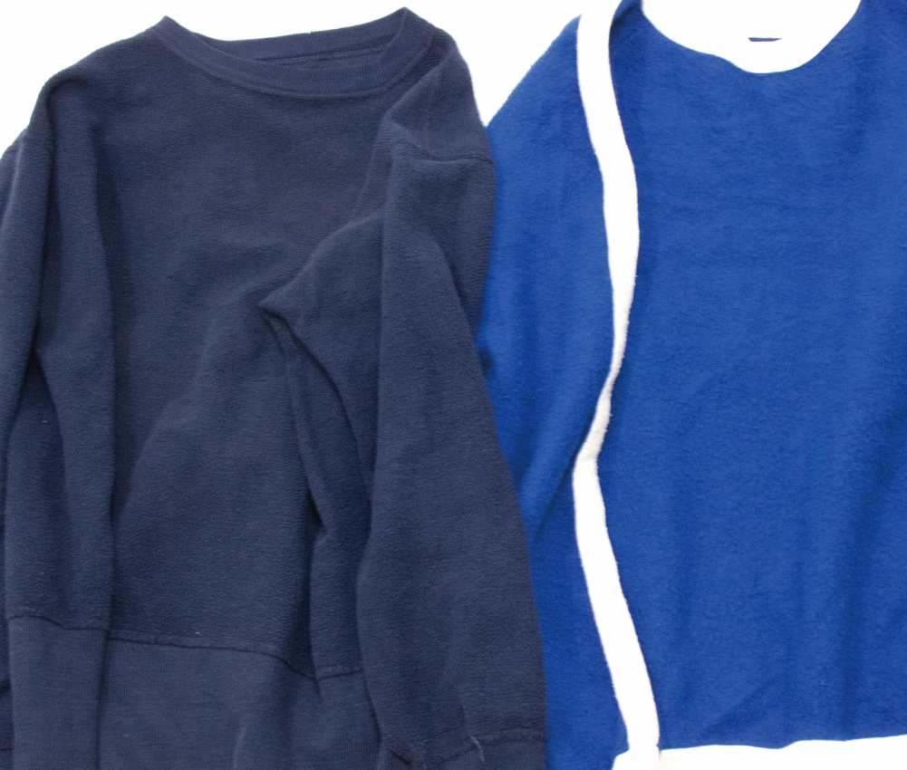 ヴィンテージスウェット生地の裏側